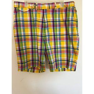 Polo Golf Men's Madras Cotton Shorts-36
